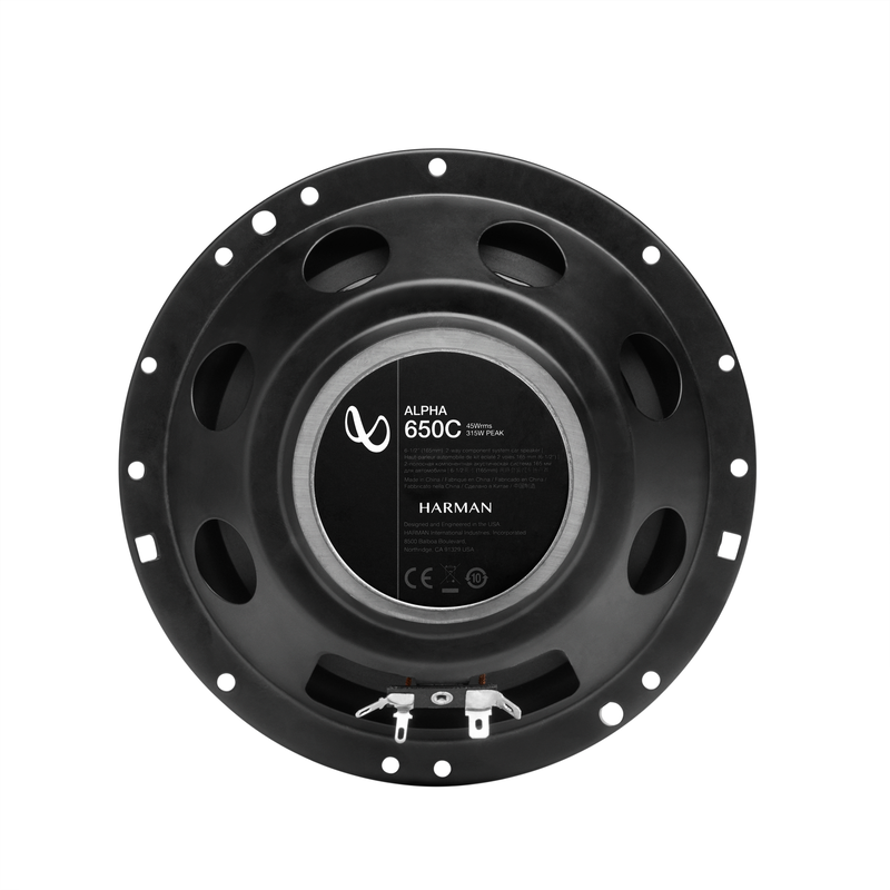 Infinity Alpha 650C - Black - 6-1/2" (160mm) Two Way Component Speaker System - Detailshot 3 image number null