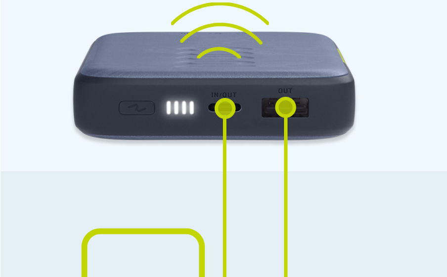 InstantGo 10000 Wireless Заряжайте 3 устройства одновременно - Image