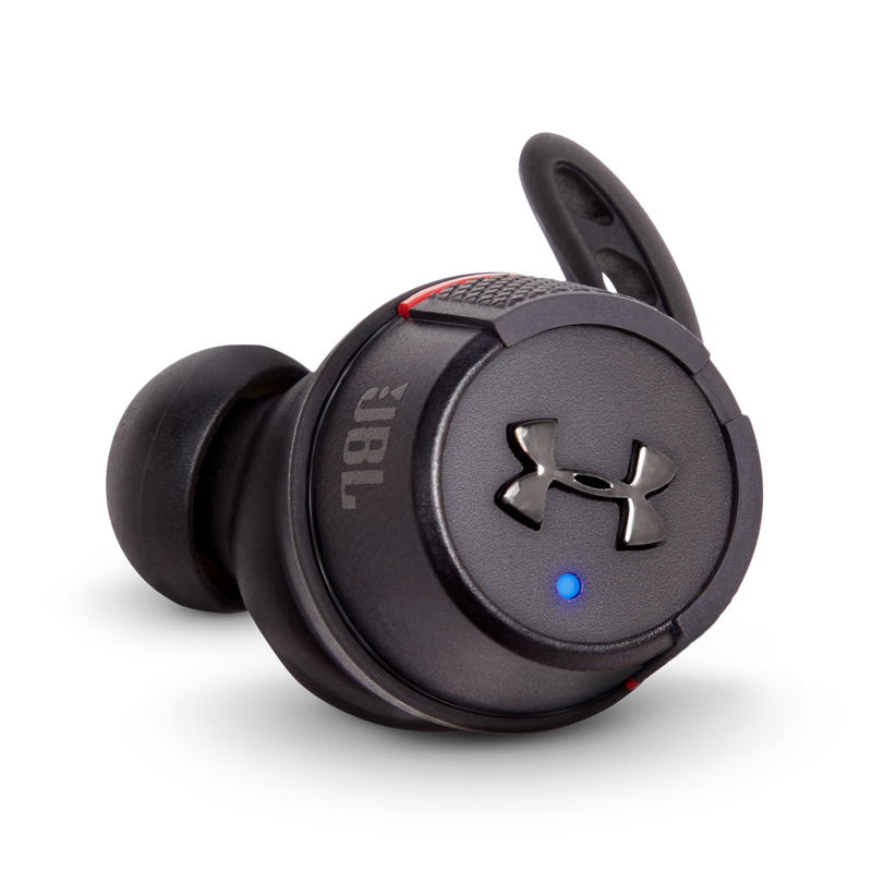 Under Armour® True Wireless Flash – Engineered by JBL® - Black - Truely wireless sport headphones for your every run, with JBL technology and sound. - Detailshot 1 image number null