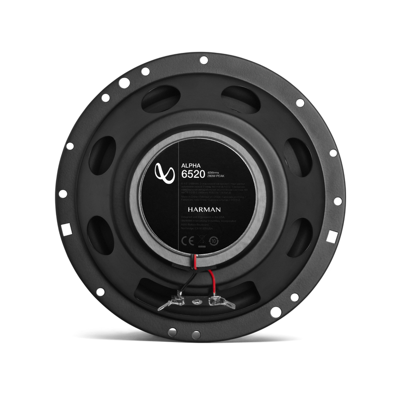 Infinity Alpha 6520 - Black - 6-1/2" (160mm)  Two Way Coaxial Car Speaker - Back image number null