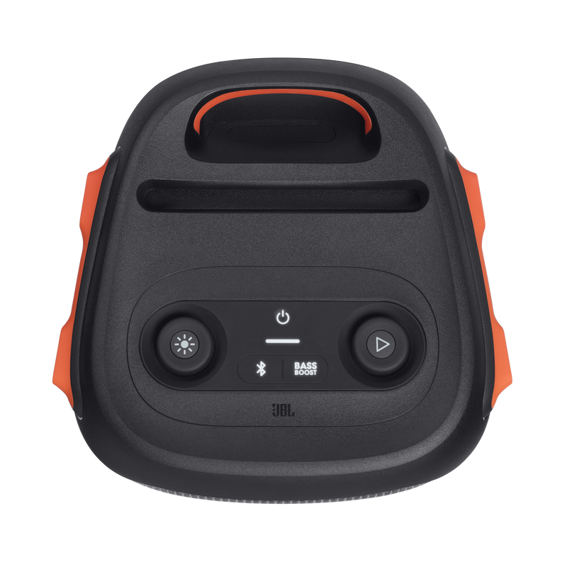 JBL Partybox 110 - Black - Portable party speaker with 160W powerful sound, built-in lights and splashproof design. - Top image number null