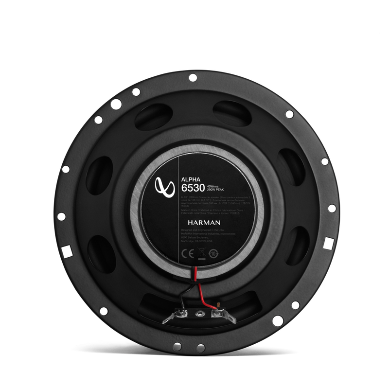 Infinity Alpha 6530 - Black - 6-1/2"(160mm) Three Way Car Speaker - Back image number null