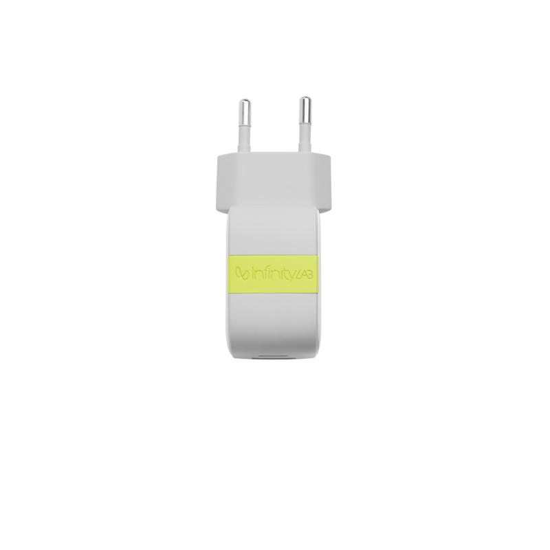 InstantCharger 30W 2 USB - White - Compact USB-C and USB-A PD charger - Top image number null