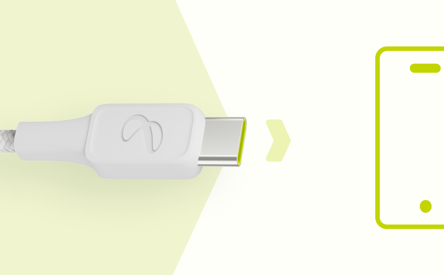 InstantConnect USB-A to USB-C Поддерживает зарядку мощностью до 15 Вт - Image