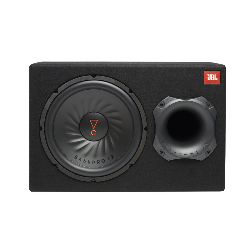 JBL BassPro 12 - Black - 12" (300mm) Car Audio Powered Subwoofer System with Slipstream Port Technology - Front image number null