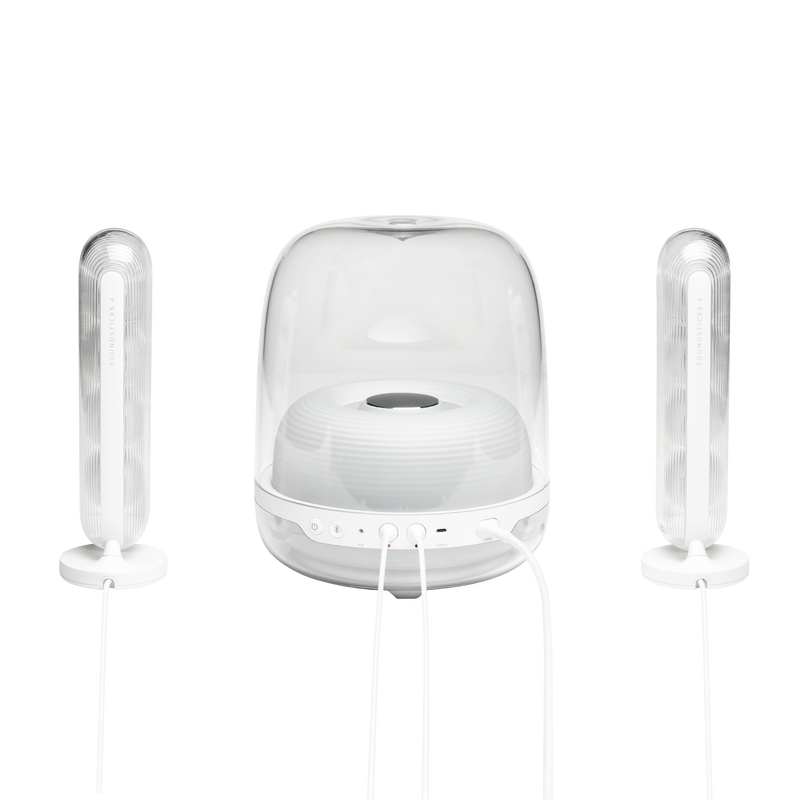 Harman Kardon SoundSticks 4 - White - Bluetooth Speaker System - Back image number null