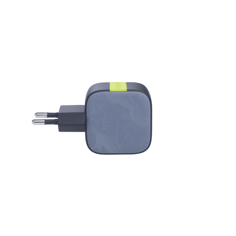 InstantCharger 30W 2 USB - Blue - Compact USB-C and USB-A PD charger - Right image number null