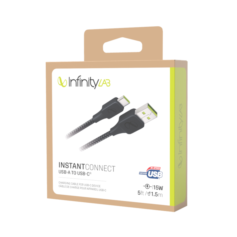 InstantConnect USB-A to USB-C - Black - Charging cable for USB-C device - Detailshot 5 image number null
