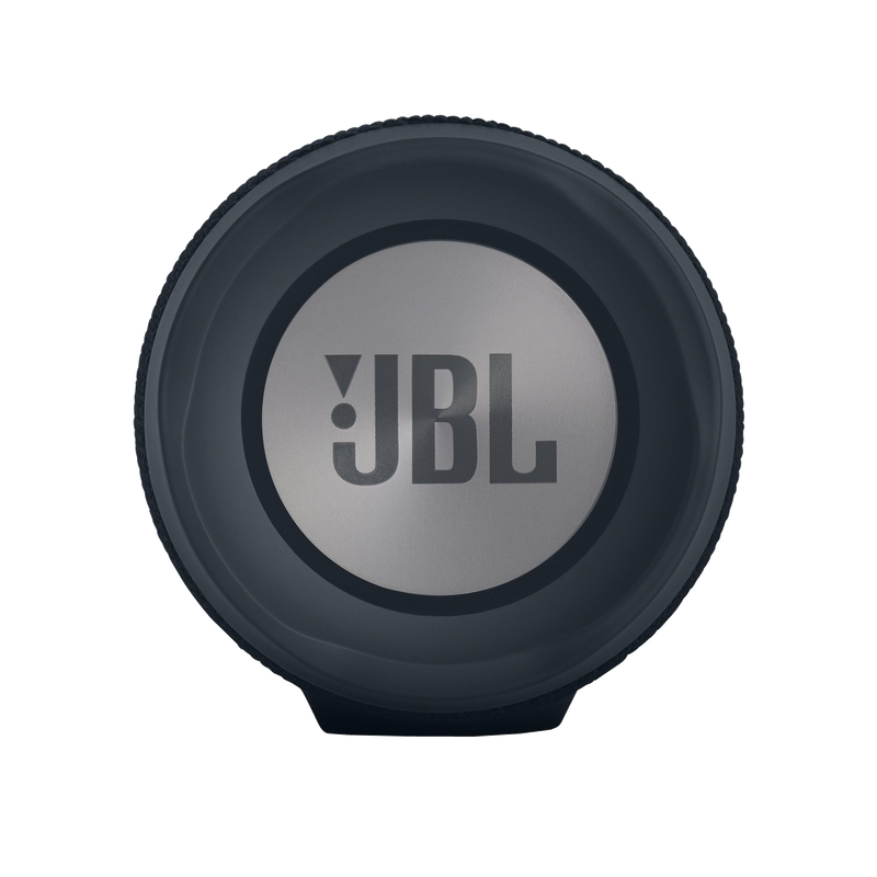JBL Charge 3 Stealth Edition - Black - Full-featured waterproof portable speaker with high-capacity battery to charge your devices - Left image number null